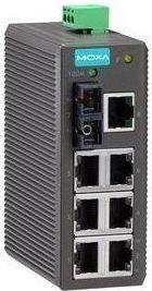 Actual product image Moxa EDS-208-M-SC - Entry-level unmanaged Ethernet switch with 7 10100BaseT(X) ports, 1 100BaseFX mu