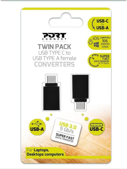 Produktbild Port Designs Konverter USB Typ C auf USB Typ A Buchse (USB 2.0)