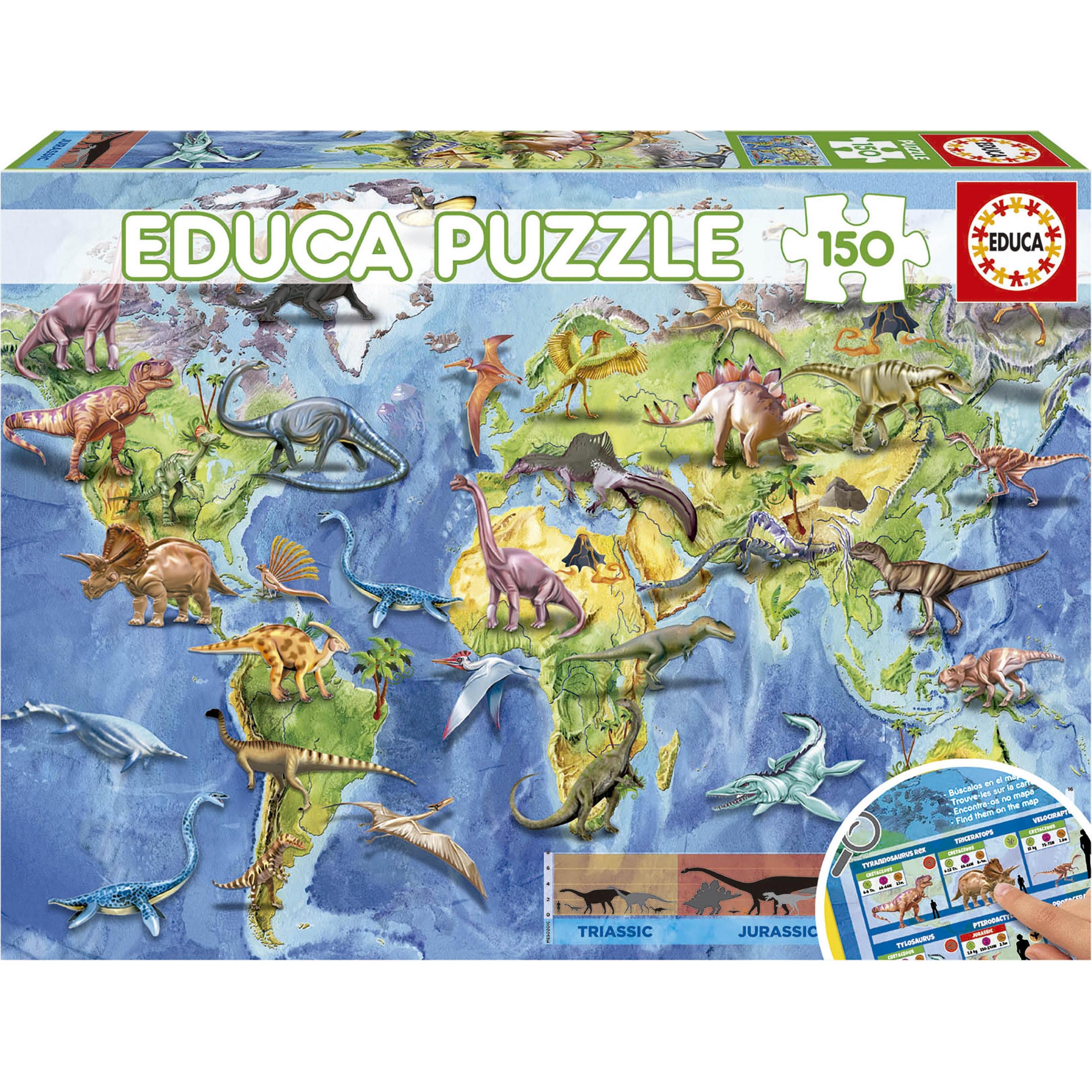 Educa Dinosaurier Geopuzzle (150 Teile) (80-18997)