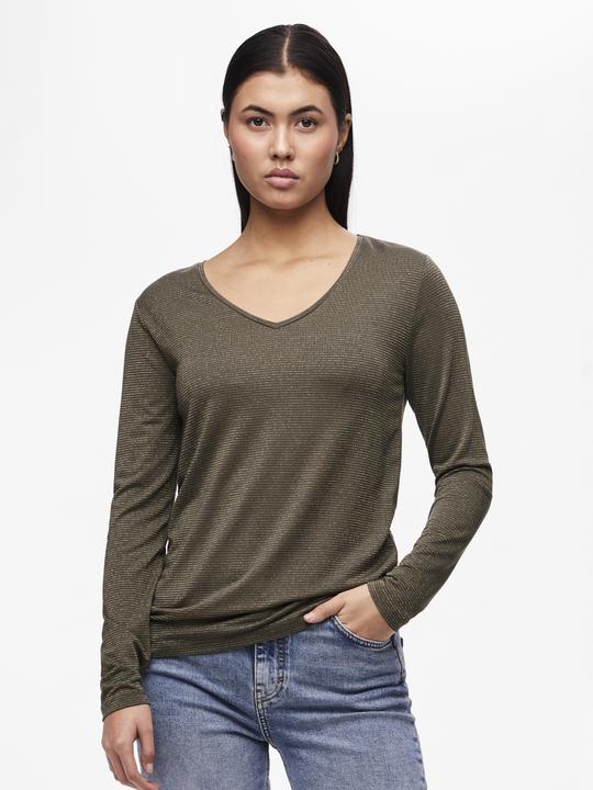 Produktbild Pieces Pcbillo Ls V-Neck Lurex Stripes Noos (XL)