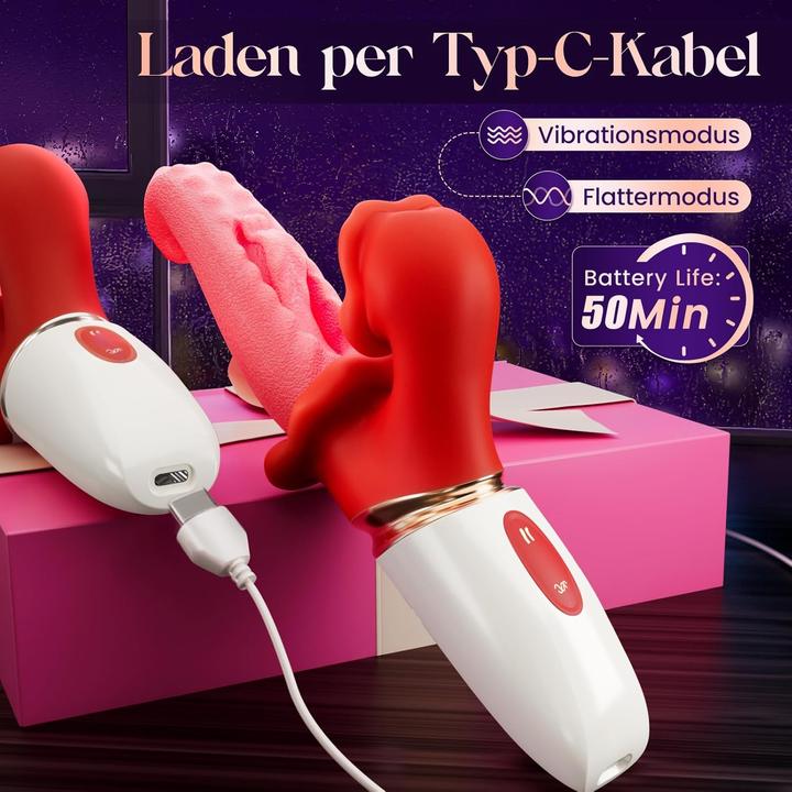 Produktbild Gobeken Vibrator mit Klitorisstimulation, 7 Modi