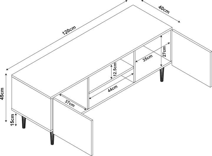Produktbild En.Casa Starvili (120 x 40 x 45 cm)