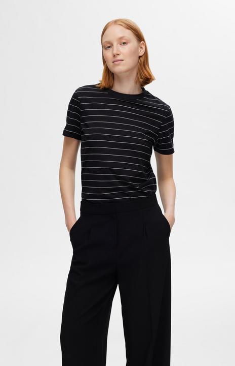 Produktbild Selected Gestreiftes Baumwoll T-Shirt (S)