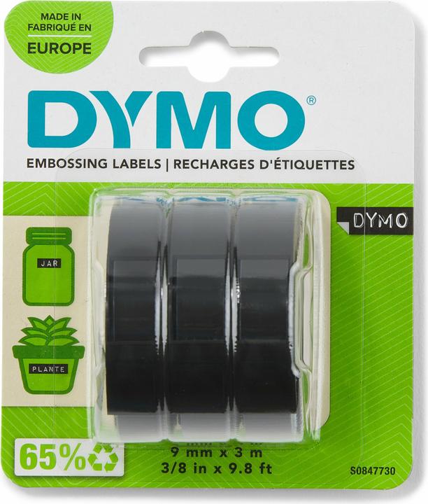 Produktbild Dymo Prägeband 3D (0.90 cm, Schwarz)