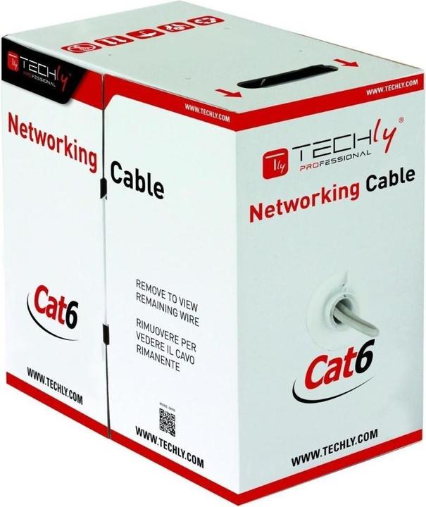 Produktbild Techly ITP-C6F-FL Netzwerkkabel Grau 305 m Cat6 F/UTP (FTP) (F/UTP, CAT6, 305 m)