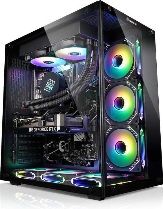 Actual product image Kiebel Gaming PC Speed 10 Intel Core i7-10700F, 32GB RAM, NVIDIA RTX 3060, 1TB SSD, Windows 11 (Intel Core i9-11900KF, 32 GB, 2000 GB, GeForce RTX 4060)