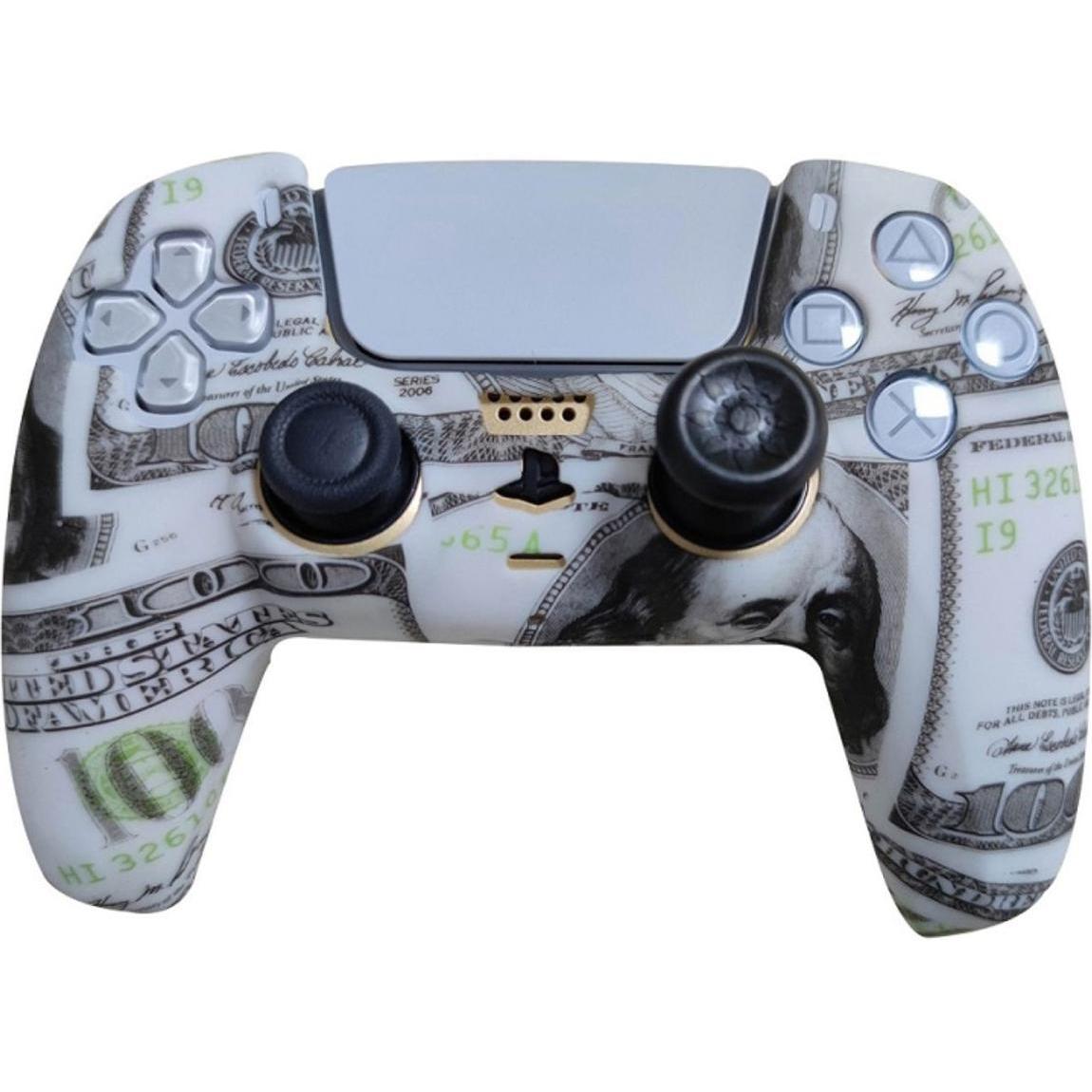 König Design 2 x Schutzhülle für Playstation 5 DualSense Controller Skin Silikon Schutz Motiv (Playstation Classic), Gam...