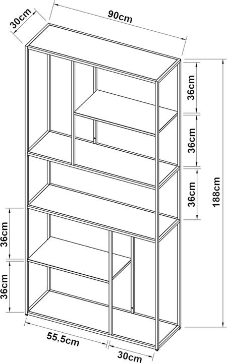 Valeurs nutritives et ingrédients En.Casa Stryn (90 x 30 x 188 cm)