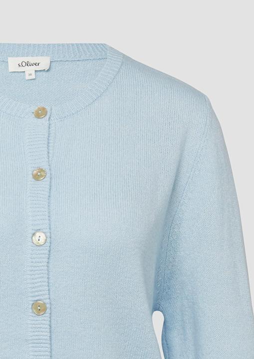 Produktbild s.Oliver Strickjacke Strickjacke aus Alpaka-Mix mit Halbarm (48)