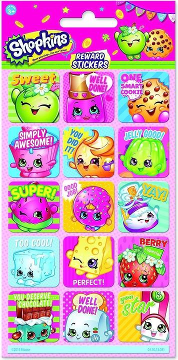 Actual product image Shopkins Characters Reward Stickers