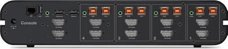 Produktbild Belkin F1DN204KVM-UN-4, 3840 x 2160 Pixel, 4K Ultra HD, Rack-Einbau, Schwarz