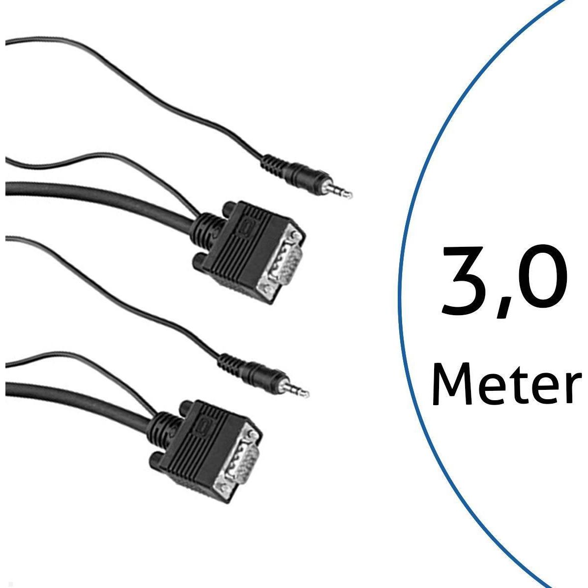 Thumbnail - Bachmann VGA Kabel mit Miniklinke 3m (918.067) (3 m, VGA), Video Kabel