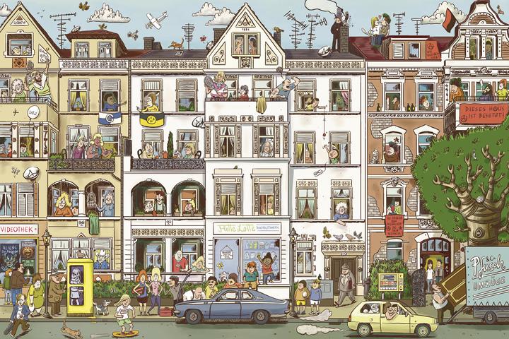 Actual product image Die 80er Jahre - Das grosse Wimmelbuch von Walkman bis Wimbledon (German, Marian Meinhardt-Schönfeld, 2024)