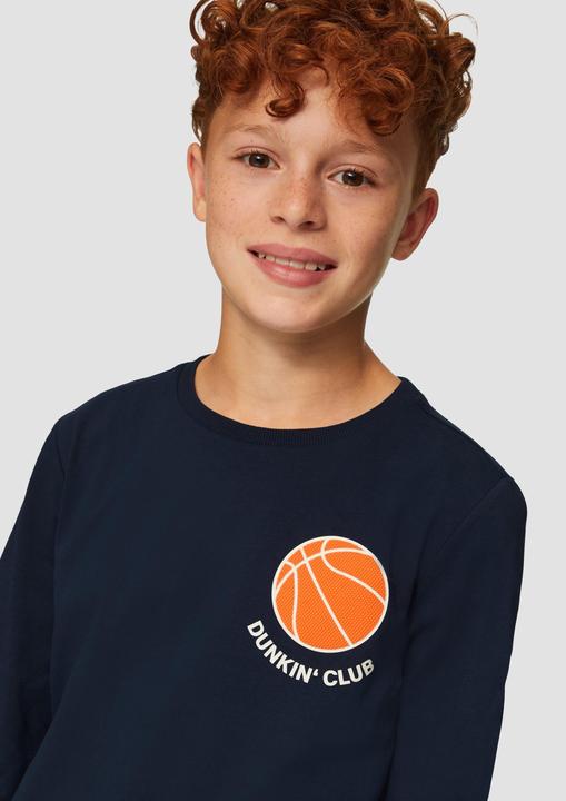 Produktbild s.Oliver T-Shirt Langarmshirt mit gummiertem Print (M)