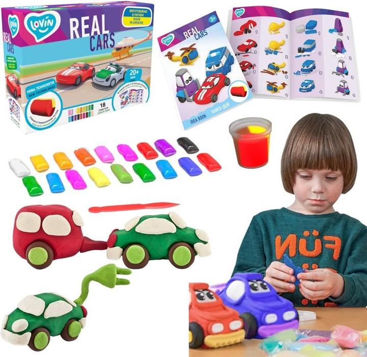 Immagine prodotto Clovin Set Di Pasta Da Gioco Real Cars