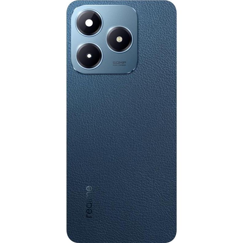 realme Battery Cover fur C63, Leather Blue (Realme C63), Pezzi di ricambio per dispositivi mobili, Blu