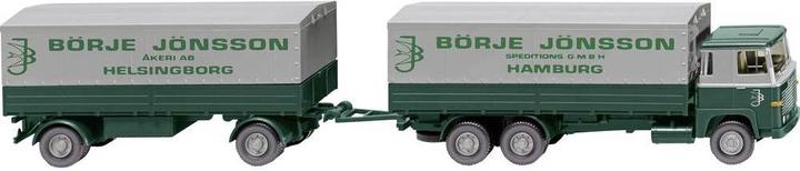 Actual product image Wiking H0 Scania platform trailer train Börje Jönsson