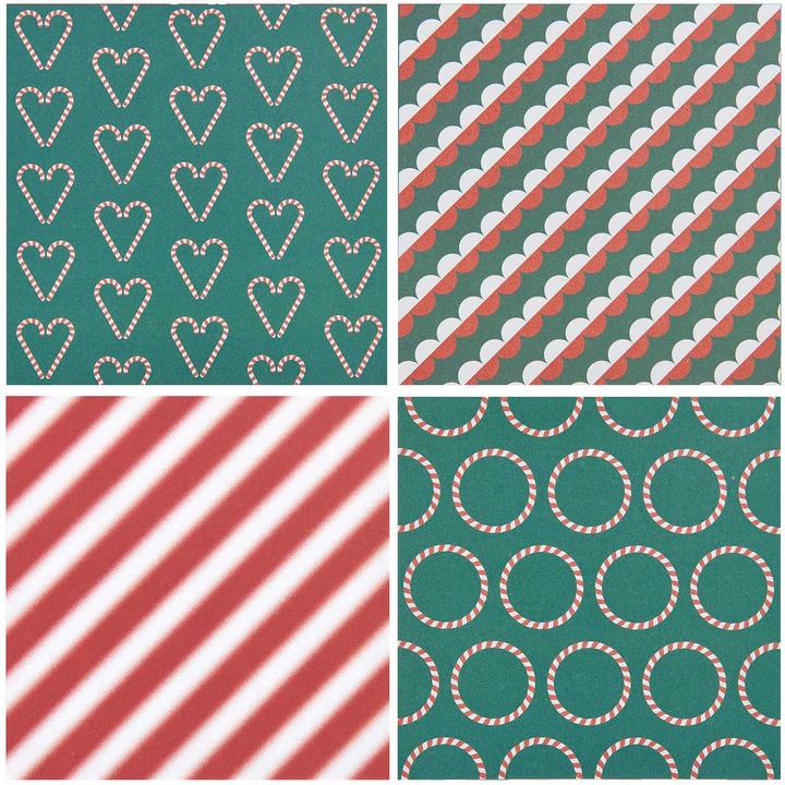 Rico Design Faltblätter "Christmas Rocks!" 15x15cm, sortiert, 50 Blatt (70 g/m², 50x)