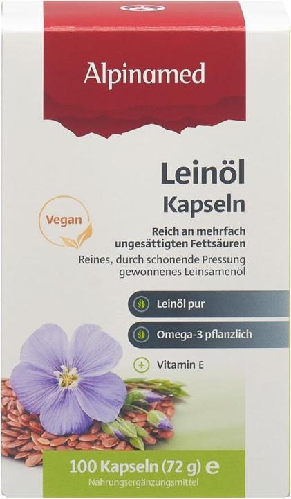 Actual product image Alpinamed Linseed Oil Capsules (100 Piece, Capsules, 112 g)