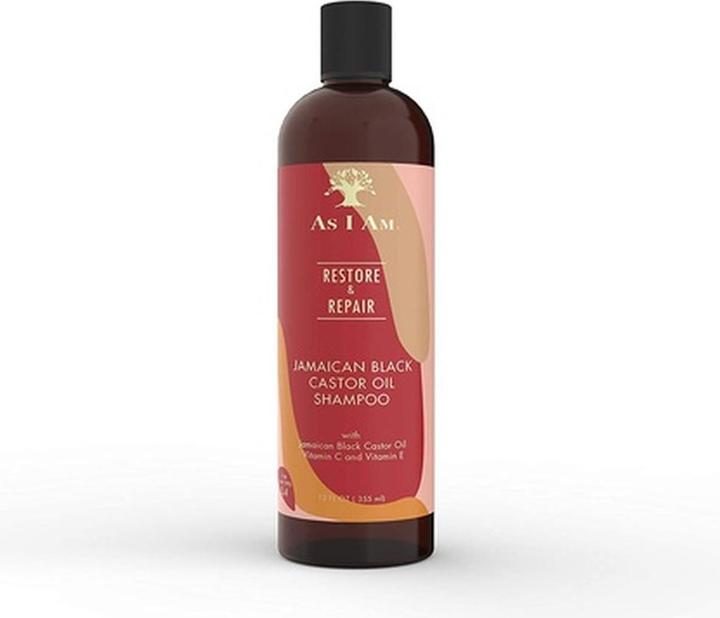 Immagine prodotto As I Am Shampoo all'olio di ricino nero giamaicano, 355ml (355 ml, Shampoo liquido)