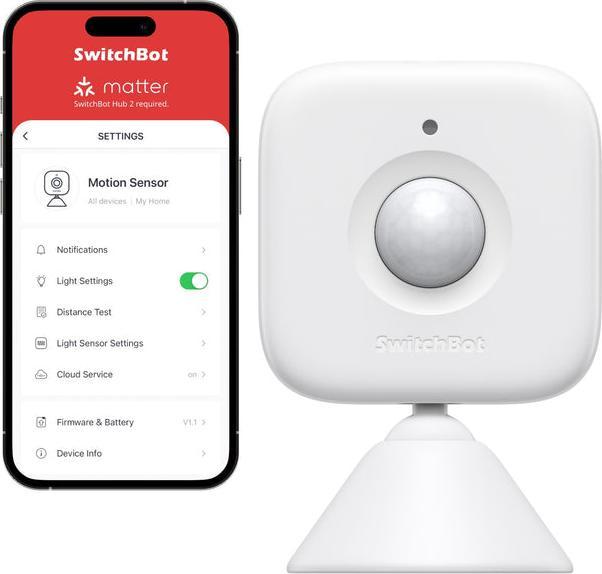Immagine prodotto SwitchBot Sensore di movimento intelligente Sensore di movimento con allarme