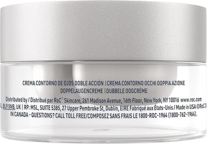Roc Derm Correxion Dual Eye Cream 2-in-1 Eye Duo for Visible Eye Lift Dark Circle & Puffiness Reduct (Augenpflege Crème, 20 ml, Tag + Nacht)