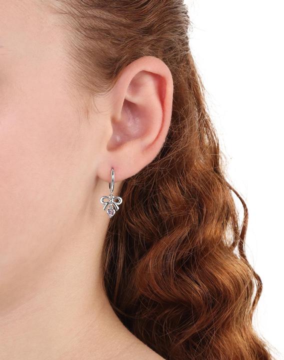 Immagine prodotto S.Oliver Ohrschmuck für Mädchen, 925 Sterling Silber, Zirkonia synth. | Schleife (Argento 925)