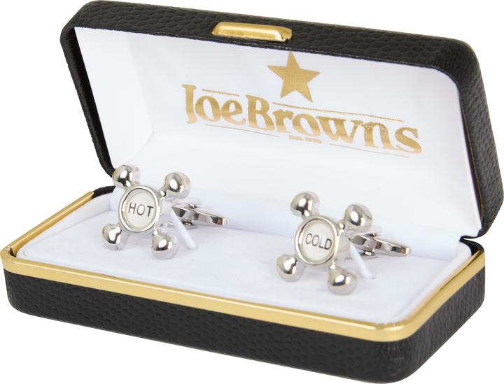 Produktbild Joe Browns Hot And Cold Tap Novelty Cufflinks (Brass base metal with Rhodium plating)