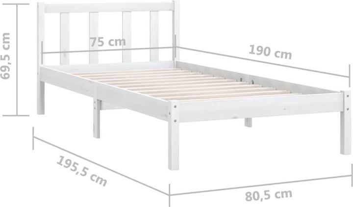 Actual product image vidaXL Bettrahmen (80 x 220 cm)