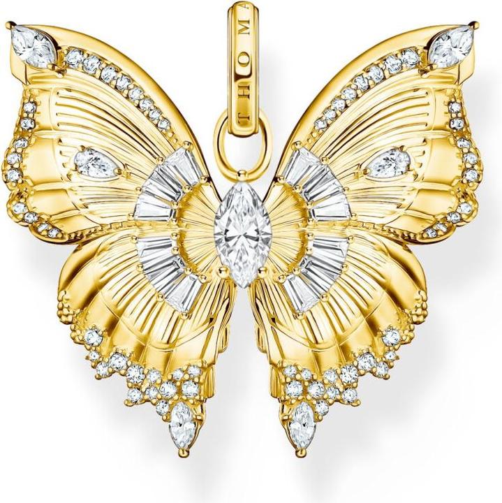 Image du produit Thomas Sabo PE984-414-14 Anhänger butterfly mit Steinen vergoldet Damen (Argent 925)
