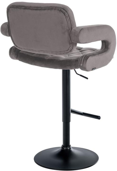 Produktbild Swisshandel24 Barhocker Dublin Samt schwarz, grau
