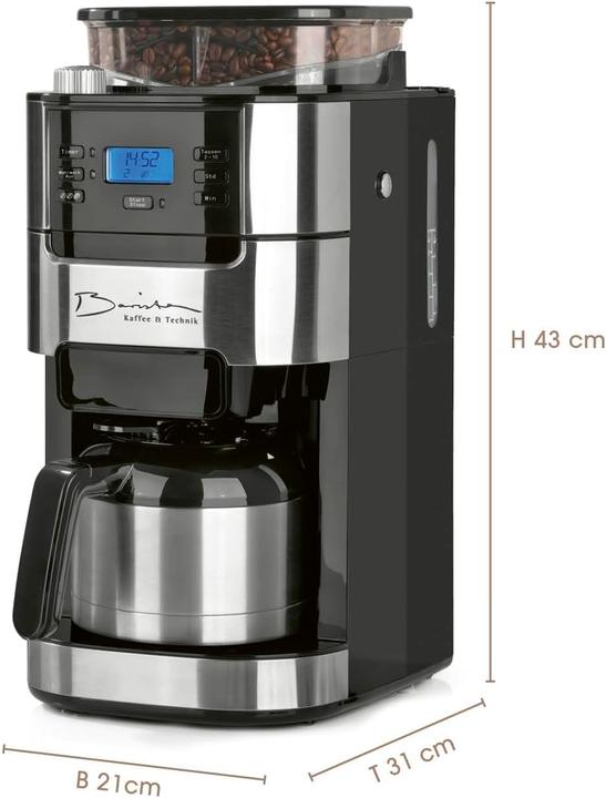 Immagine prodotto Barista Kaffee & Technik Caffettiera a filtro con macinino