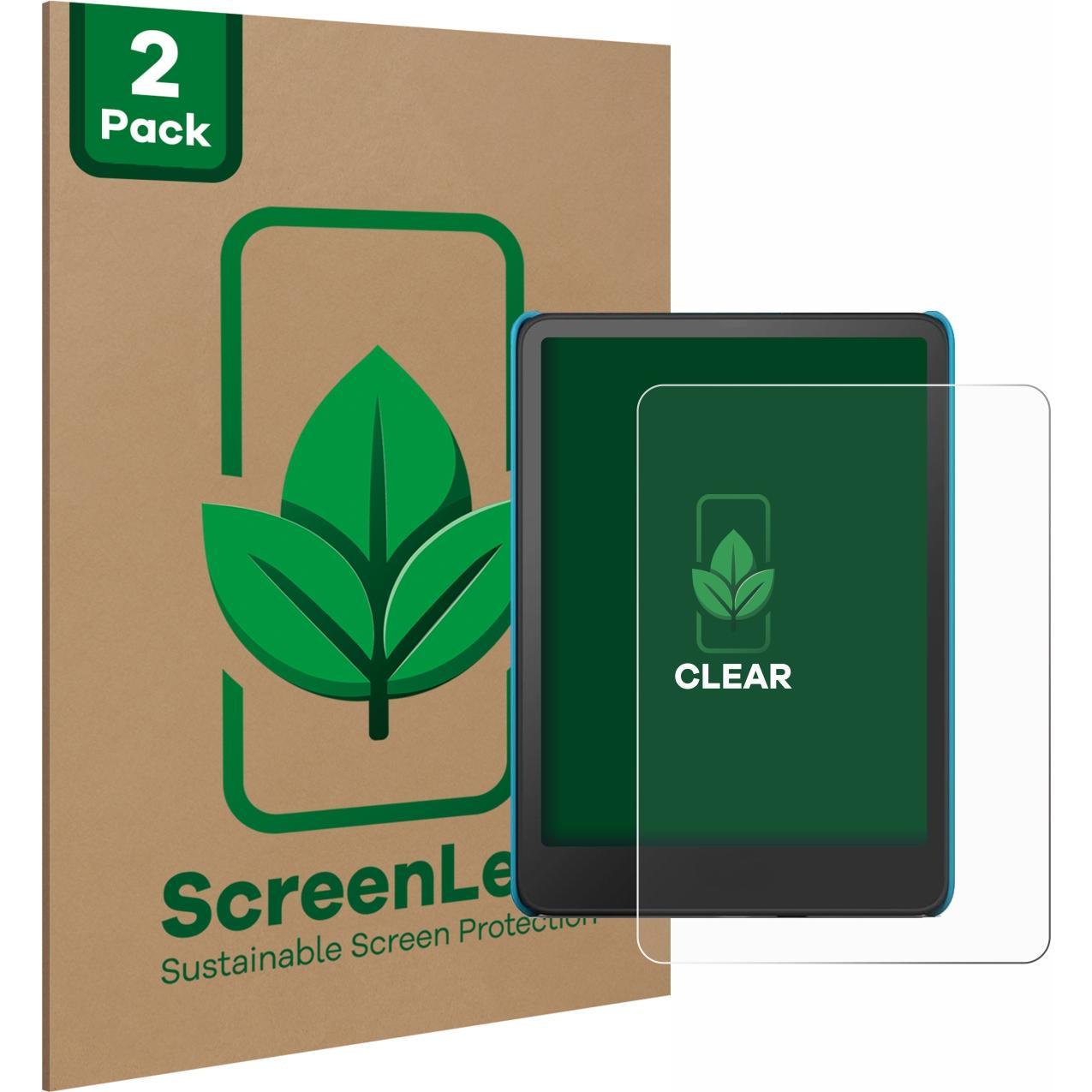 ScreenLeaf Schutzfolie nachhaltiger Displayschutz Displayschutzfolie Folie Klar Transparent, eReader Zubehör, Transparen...