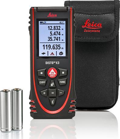 Actual product image Leica Geosystems DISTO X3, Laser distance meter, ft, in, m, Black, Digital, IP65, Android, iOS (150 m, 635 nm)