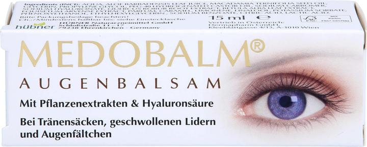 Actual product image Hübner Medobalm Eye Balm for bags under the eyes, puffy eyelids and eye wrinkles, 15 ml cream (Eye balm, 15 ml)