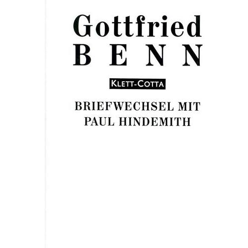 Klett-Cotta Briefe / Briefwechsel mit Paul Hindemith (Gottfried Benn, Deutsch), Sonstige Literatur