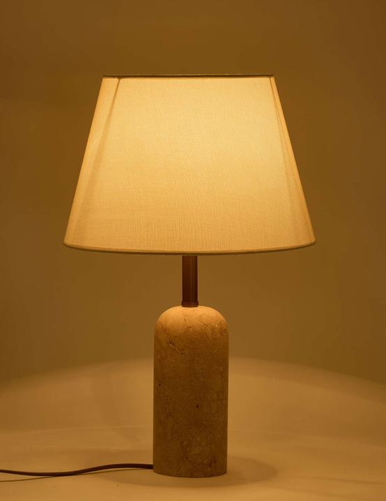 Produktbild Opviq Solara Linen Traverten Table Lamp (E27)