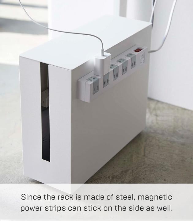 Actual product image Yamazaki Cable box with castors TOWER