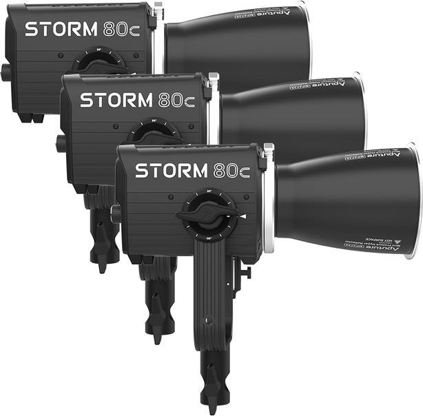 Actual product image Aputure Storm 80c 3-Light kit (Studio light)