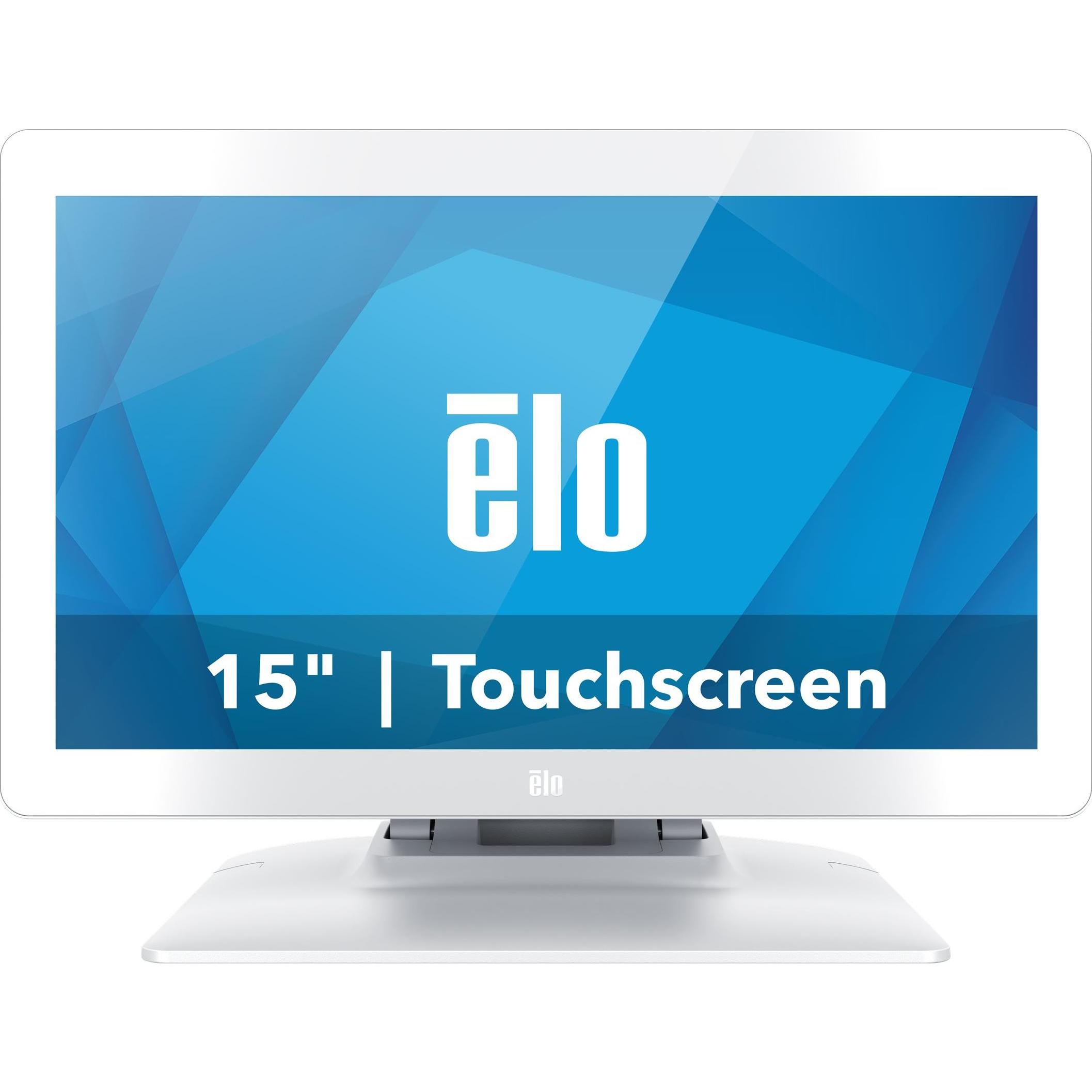 ēlo Solutions 1502LM, 39,6 cm (15.6"), 250 cd/m², Full HD, LED, 16:9, 1920 x 1080 Pixel (1920 x 1080 pixel, 15.60"), Monitor, Bianco