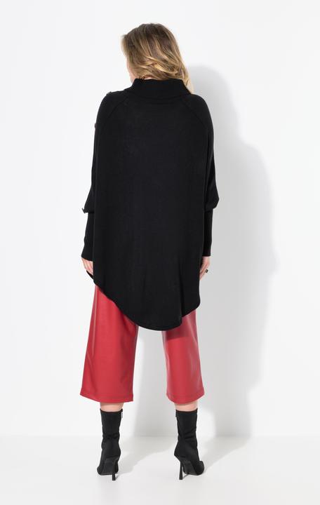 Produktbild Miamoda Pullover, Poncho-Style, Zopfmuster, Zipfelsaum (50, 52)