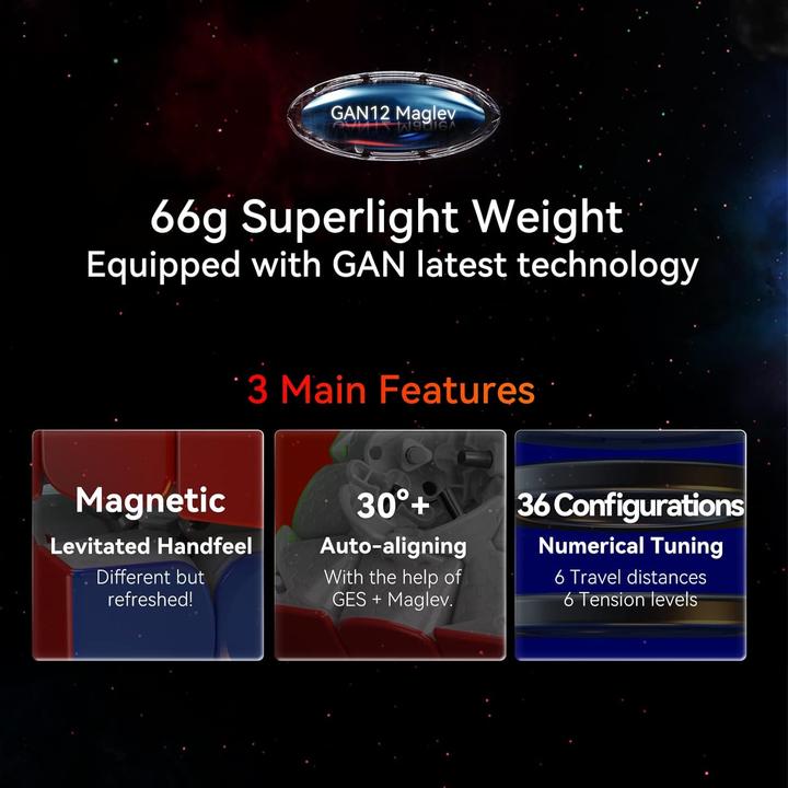 Actual product image GAN 12 Maglev Rubik's cubes (3 x 3)
