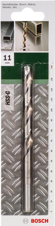 Produktbild Bosch Zubehör Metallbohrer HSS-G, DIN 338 D= 11,0 mm L= 142 mm (11 mm)