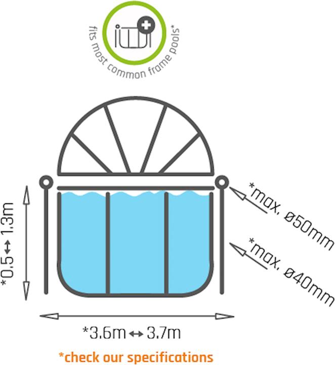 Actual product image Exit Pool sunshade round