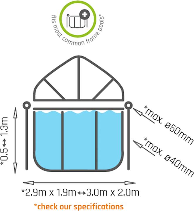 Image du produit Exit Pare-soleil de piscine rectangulaire