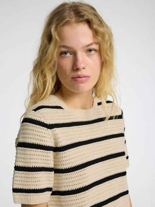 Produktbild Selected Femme Slfvinna Ss Structure Knit O-Neck Noos (XL)