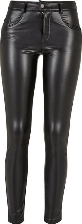 Actual product image Urban Classics Ladies Mid Waist Synthetic Leather Pants (26)