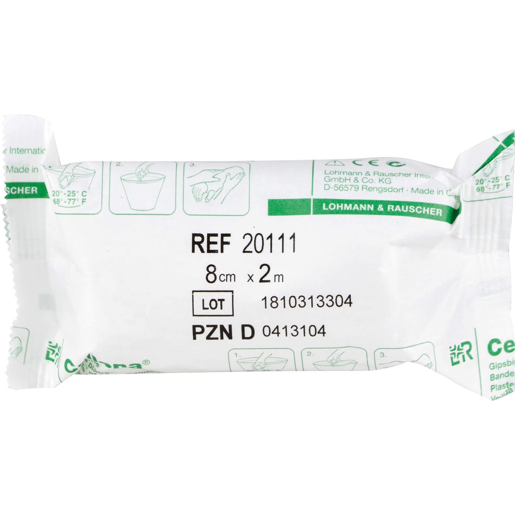 L&R, Verbandsmaterial, Cellona Gipsbinde 8 cm x 2 m, 1 St. Packung