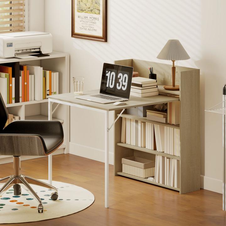 Produktbild Homcom Esstisch MDF, Stahl Eiche