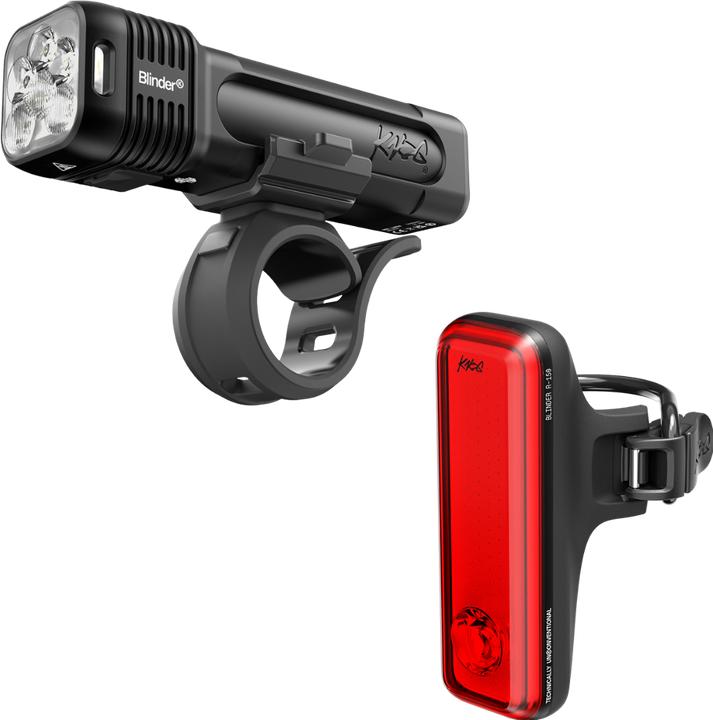 Actual product image knog. Blinder 1400 + Blinder Road 150 Rear Twinpack, black (1400 Lumen/150 Lumen) (1400 lm)